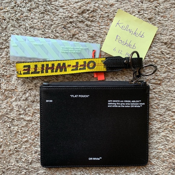 SOLD✖️OFF-WHITE Black Diag Double Pouch NWT - Picture 2 of 7